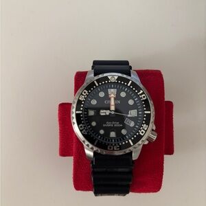 Citizen Eco-Drive Black and Silver Watch